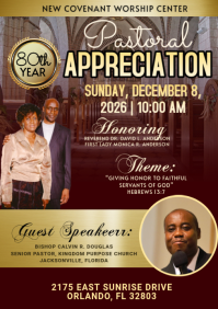 Brown Pastoral Appreciation Event A4 Template