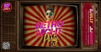 Brown Vintage Retro Night Party Gambar Bersam Imagen Compartida en Facebook template