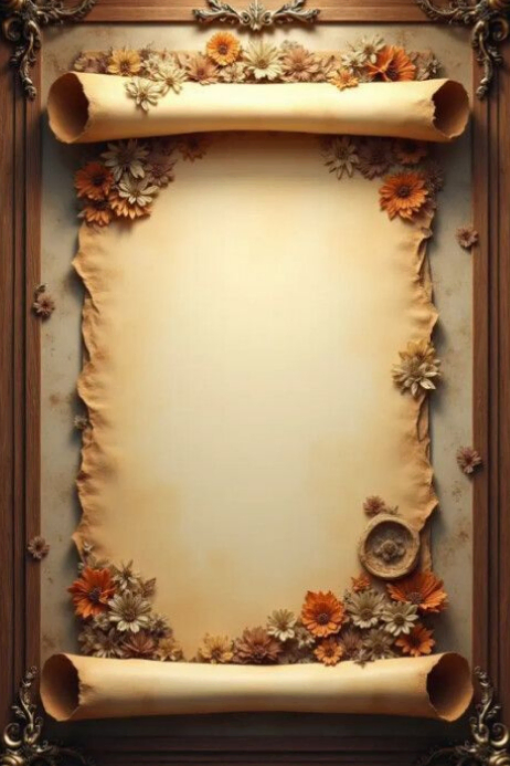 Copy of Brown Vintage Royal Scroll Frame Poster | PosterMyWall