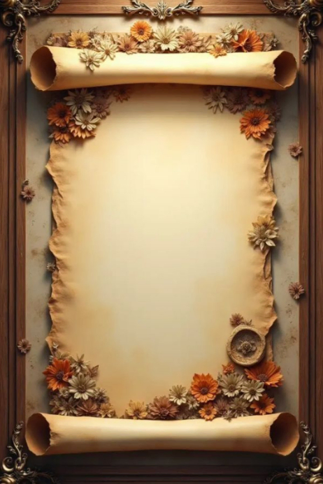 Vintage Floral Frame Posters Template | PosterMyWall