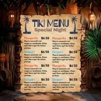 Brown Vintage Tiki Bar Instagram Post template
