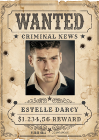 Brun Wanted Poster A2 Template