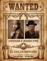 Cokelat Wanted Poster Pamflet Template