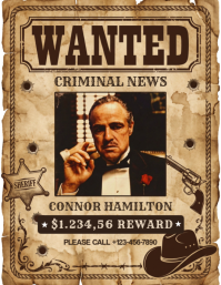 Brun Wanted Poster ใบปลิว Template