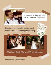Brown Vintage Wedding Journal Flyer template - Page 5
