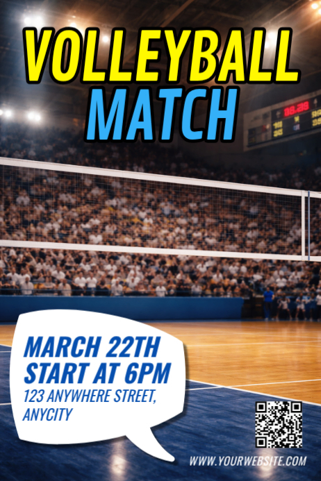 Brown Volleyball Tournament Poster Template | PosterMyWall