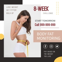 Brown Wellness Challenge Instagram Post Templ Instagram-Beitrag template