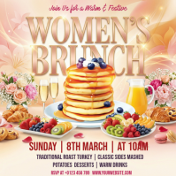Brown Women's Brunch Instagram Post template
