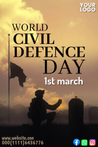 World Civil Defence Day Posters Template | PosterMyWall