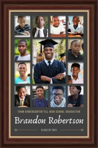 Brown Years till Graduation Collage โปสเตอร์ template