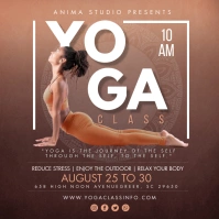 Brown Yoga Class Instagram Post Template