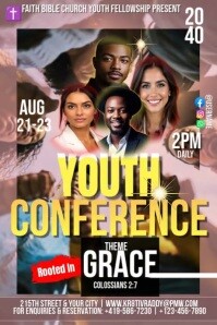 Brown  Youth Conference Poster template