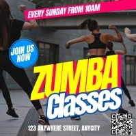 Brown  Zumba Classes Pos Instagram template