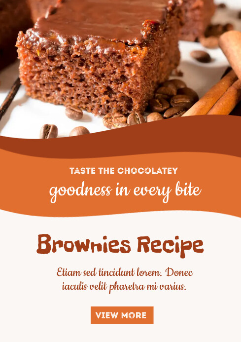 Brownies Recipe Template PosterMyWall