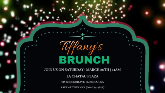 Brunch Event Facebook Cover Video (16:9) template