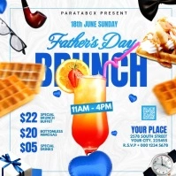 Brunch flyer design for Father's day Square (1:1) template