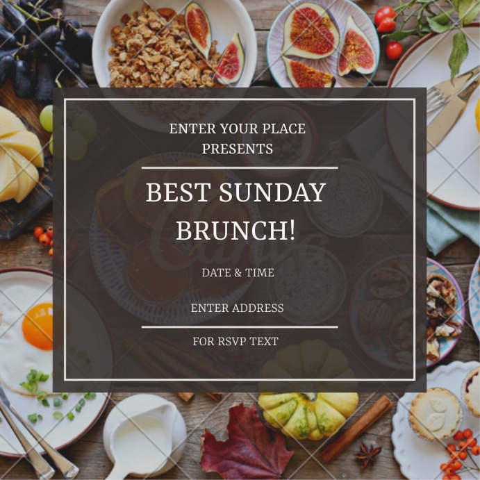Brunch flyer Instagram Post template