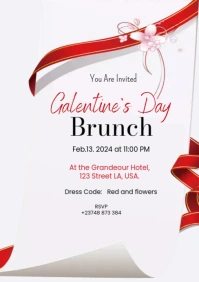Brunch Invitation A5 template