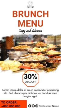 Brunch Menu Digital Display (9:16) template