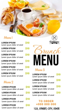 Brunch Menu Digital Display (9:16) template