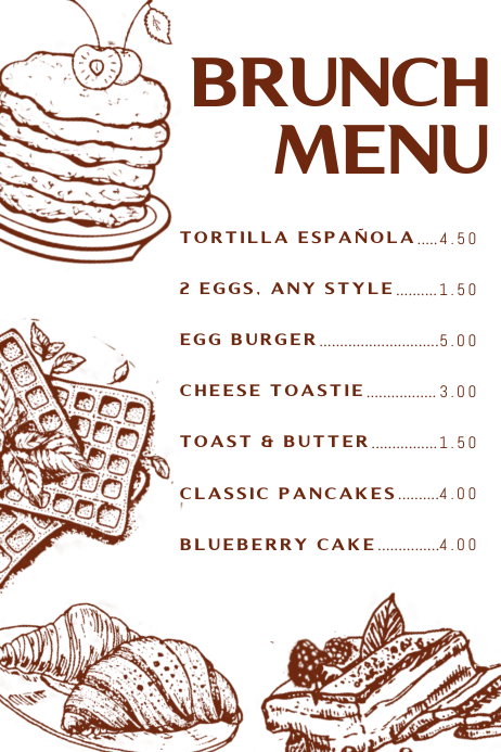 Brunch Menu Design Template | PosterMyWall