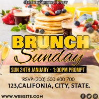 brunch sunday template restaurant invitation Instagram Post