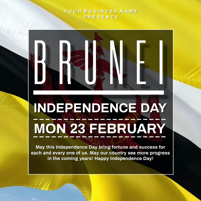 Brunei โพสต์บน Instagram template