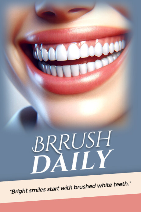 Brush daily Poster template
