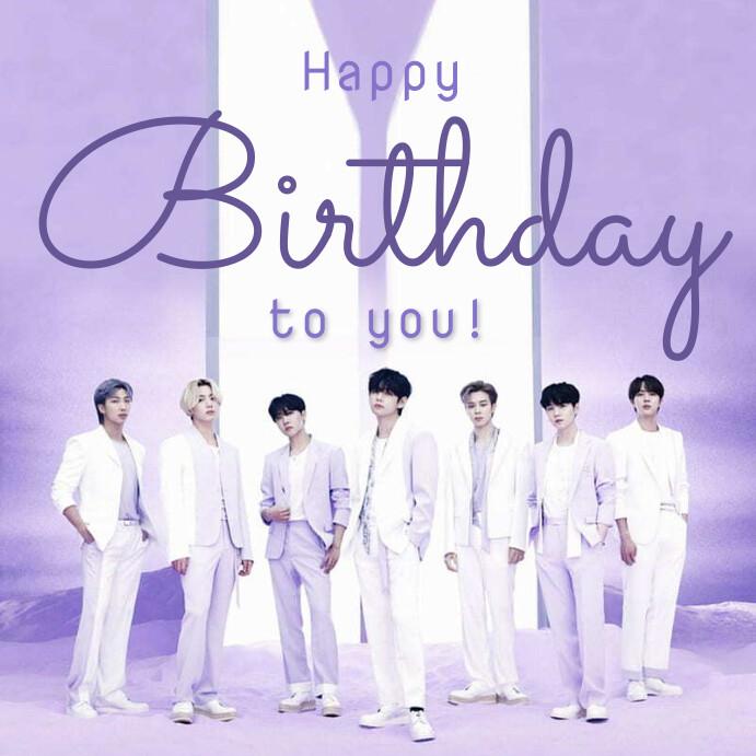De Plantilla de Feliz Cumpleaños de Bts | PosterMyWall