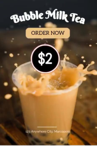 Bubble Tea Promotion Posters Template | PosterMyWall