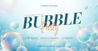 Bubble Party event promo template Facebook Shared Image
