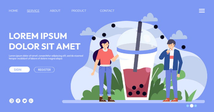 Purple Bubble Tea Facebook Post Template | PosterMyWall