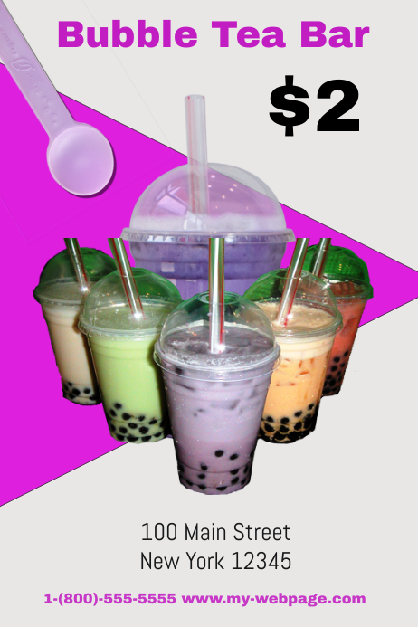Bubble Tea Templat Postermywall