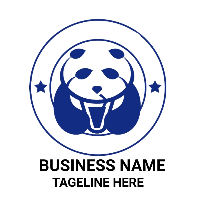 bubble tea logo template
