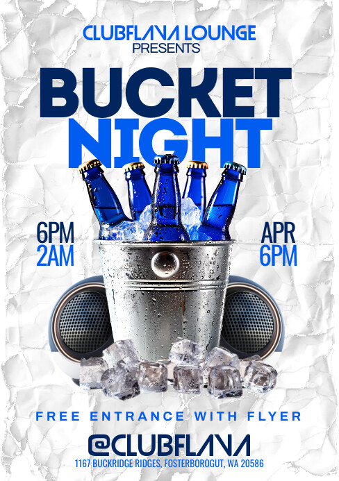 Bucket Nite Bucket Night A5 Template | PosterMyWall