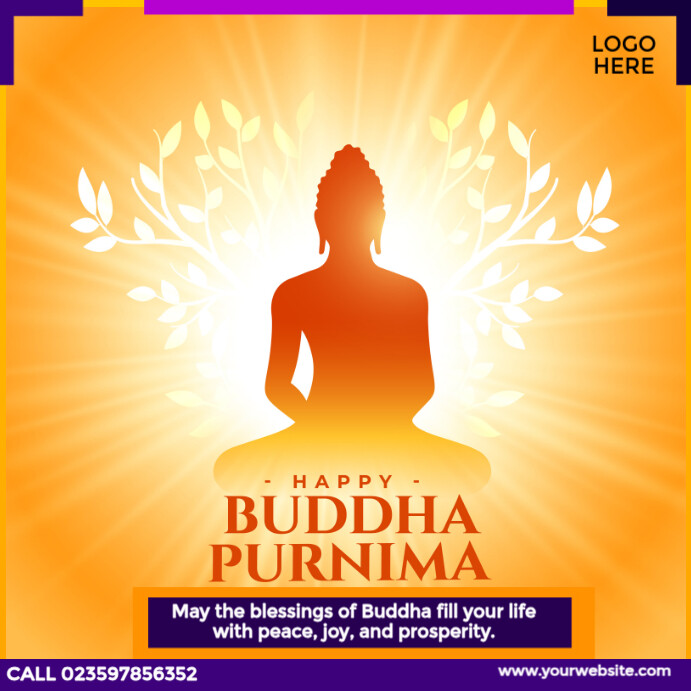 Buddha Purnima Instagram Post template