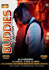 buddies night A5 template