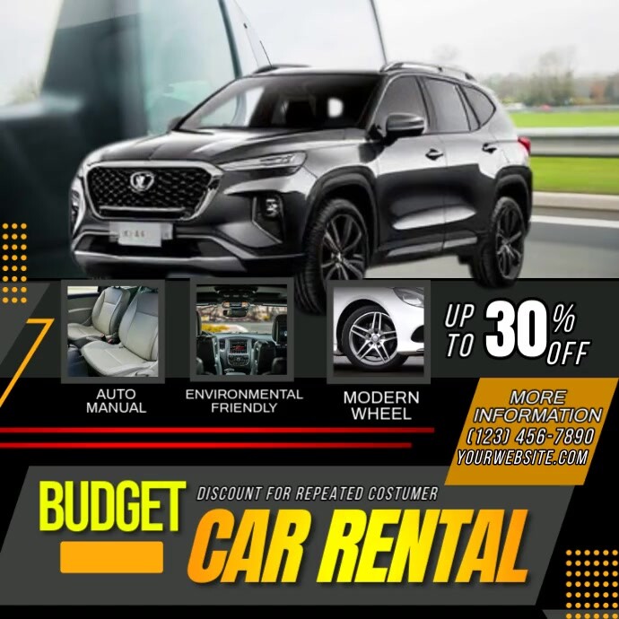 Budget Car Rental Template | PosterMyWall