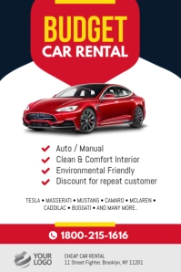 Budget Car Rental Flyer Poster Template