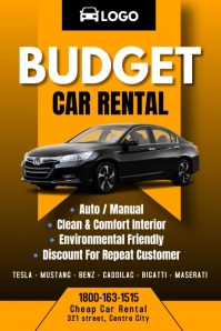 CAR RENTAL POSTER Template | PosterMyWall