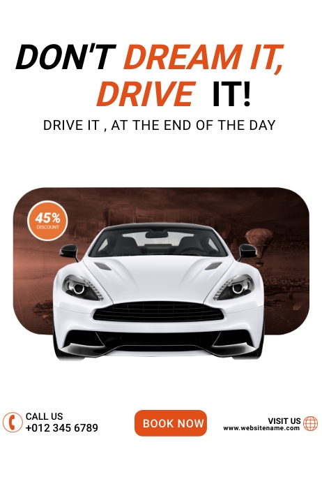 BUDGET CAR RENTAL POSTER TEMPLATE
