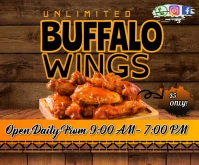 Buffalo Wings Medium Rectangle template