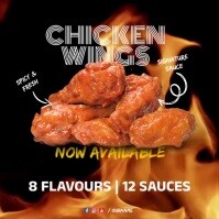 Buffalo Wings Promo Ad Instagram Post template