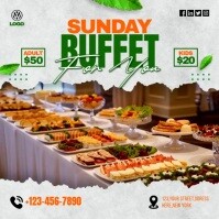 Buffet catering service 方形(1:1) template