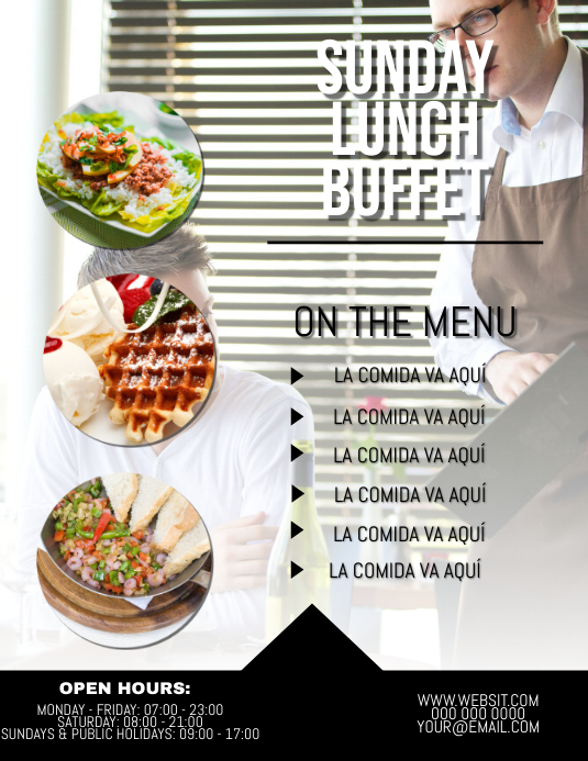 Buffet Essen Restaurant Flyer Vorlage Vorlage Postermywall