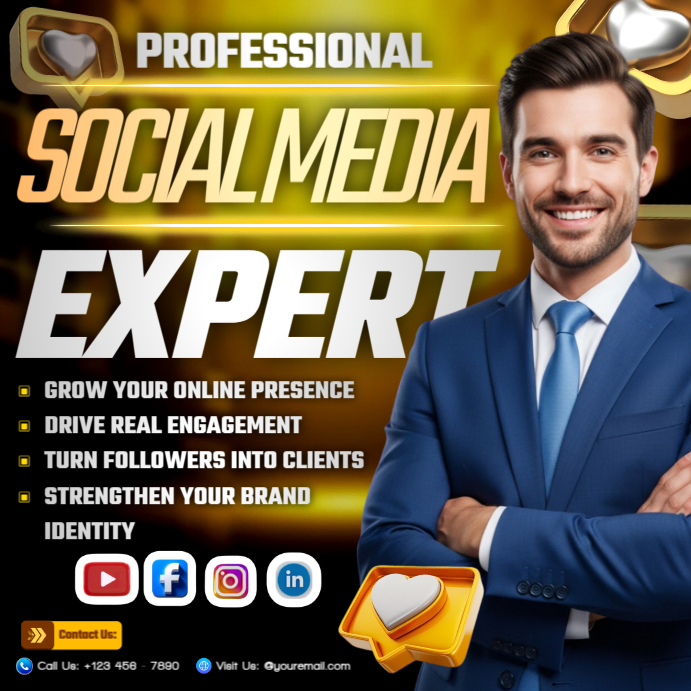Build Influence with Expert Strategy Instagram 帖子 template