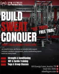 Build Sweat Conquer Instagram Portrait template