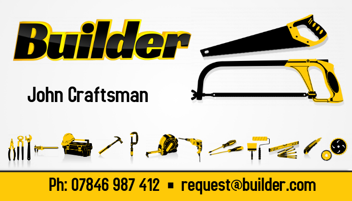 builder business card template postermywall builder business card template