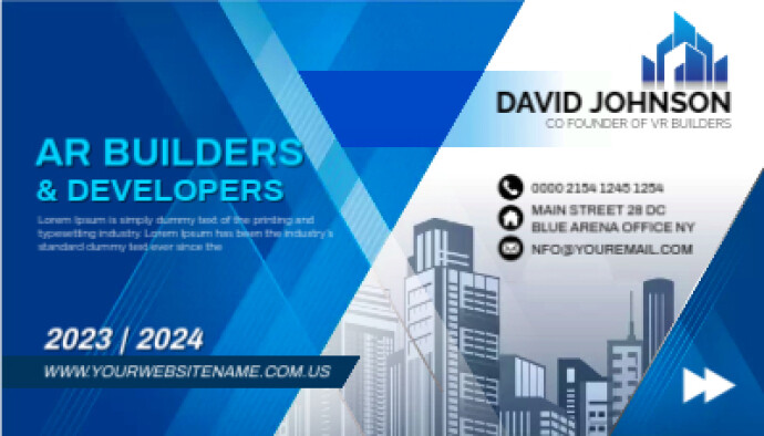 Builders and developers business card Ikhadi Lebhizinisi template