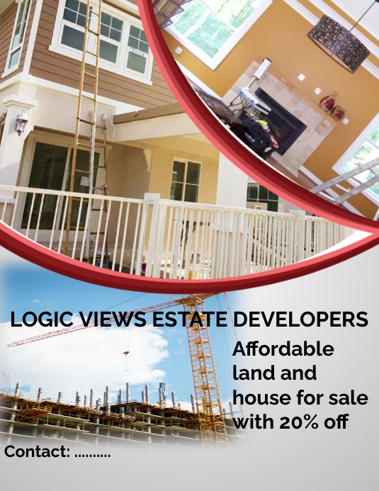 Building (2) Pamflet (Letter AS) template